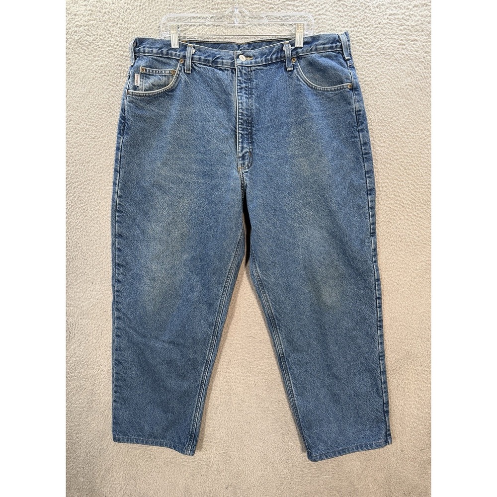 Vintage Carhartt Jeans Mens 42x30 Blue Relaxed Flannel Lined Workwear B172‎ DST